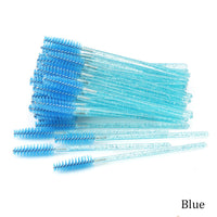 HKM-543571 Crystal Acrylic Eyelash Brush with Nylon Bristles - Multiple Color Options Available