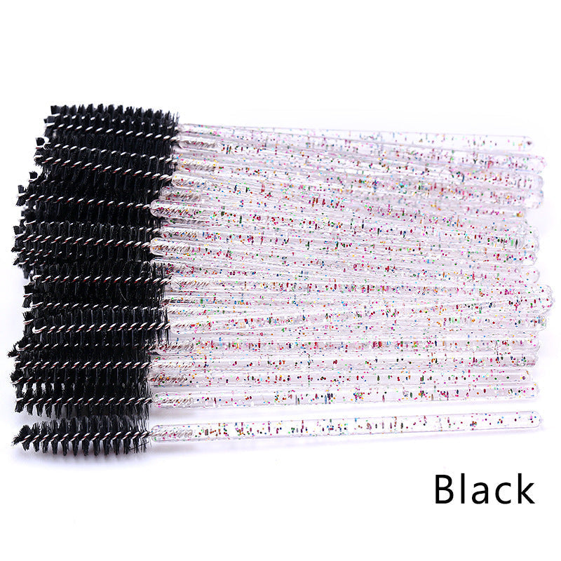 HKM-543571 Crystal Acrylic Eyelash Brush with Nylon Bristles - Multiple Color Options Available