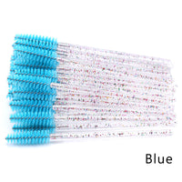 HKM-543571 Crystal Acrylic Eyelash Brush with Nylon Bristles - Multiple Color Options Available