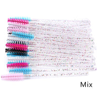 HKM-543571 Crystal Acrylic Eyelash Brush with Nylon Bristles - Multiple Color Options Available