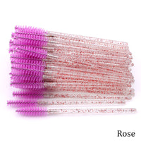 HKM-543571 Crystal Acrylic Eyelash Brush with Nylon Bristles - Multiple Color Options Available