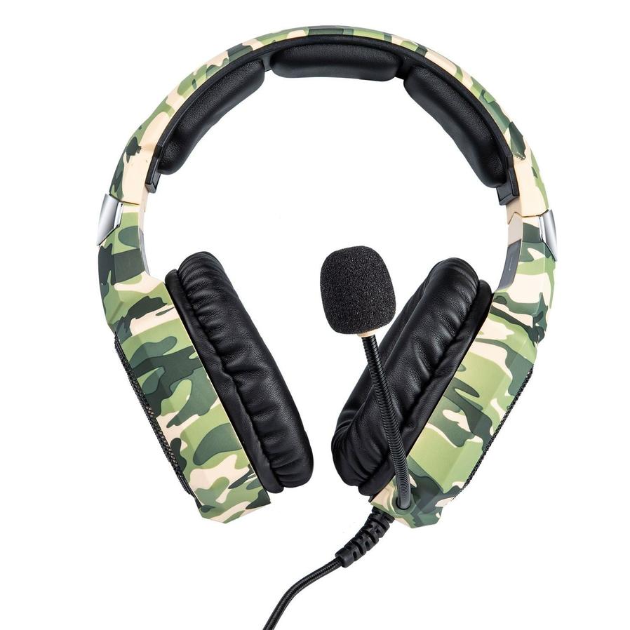 KTX-773203 K8 Camouflage Headphones for PS4, Xbox One, iPhone, and iPad with 3.5mm Inline Plug