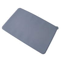 HKM-728275 Modern Silicone Pet Food Mat - Solid Color with Cartoon Design, 47x29.5cm, Available in Black and Gray