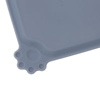 HKM-728275 Modern Silicone Pet Food Mat - Solid Color with Cartoon Design, 47x29.5cm, Available in Black and Gray