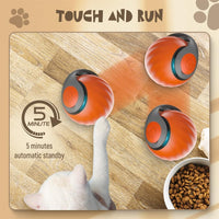 HKM-692883 Self-Rolling Interactive Cat and Dog Toy Ball with Touch Control - Rechargeable, Durable, and Easy to Clean