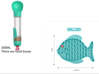 HKM-115219 Fish-Shaped Silicone Slow Feeding Mat for Dogs and Cats - Licking Plate and Dinner Bowl