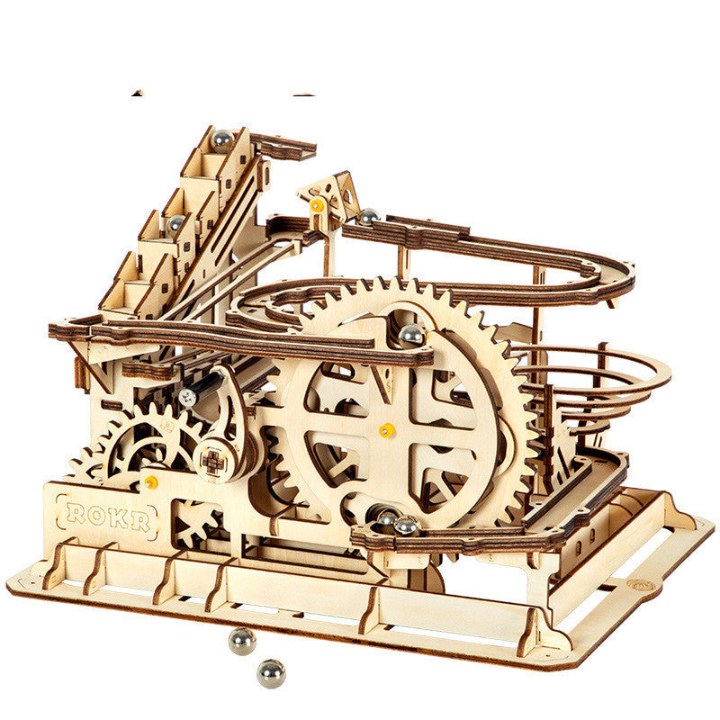 KTX-686611 Hand-Cranked Wooden Film Projector - Mechanical 3D Puzzle for Ages 15 and Up