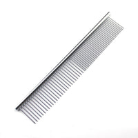 HKM-642707 Stainless Steel Medium Pet Comb with Electroplating and Piano Lacquer Finishes, 19x3.5cm