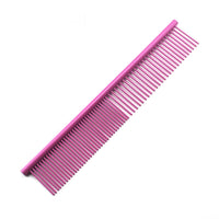 HKM-642707 Stainless Steel Medium Pet Comb with Electroplating and Piano Lacquer Finishes, 19x3.5cm