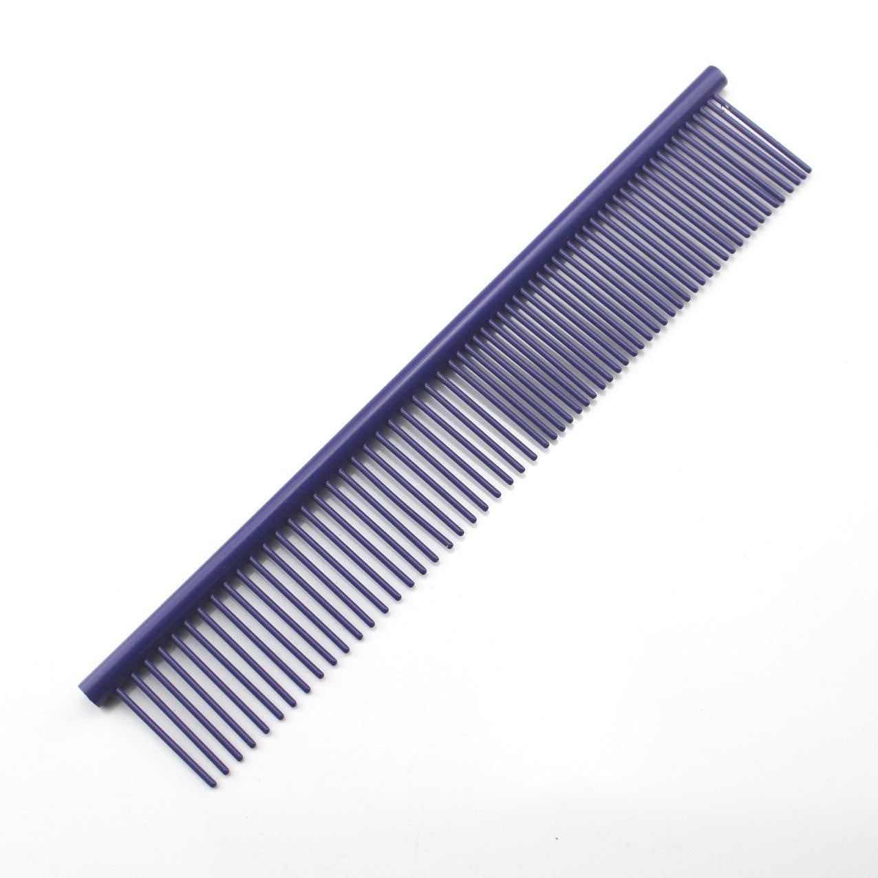 HKM-642707 Stainless Steel Medium Pet Comb with Electroplating and Piano Lacquer Finishes, 19x3.5cm