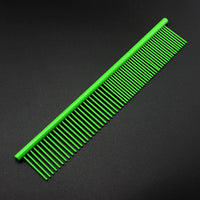 HKM-642707 Stainless Steel Medium Pet Comb with Electroplating and Piano Lacquer Finishes, 19x3.5cm