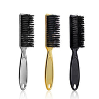 HKM-437779 Retro Gradient Electroplated Hair Brush for Neck Cleaning and Beard Grooming - Available in Gold, Black, and Silver