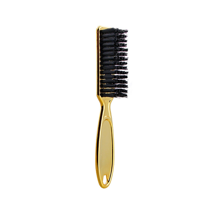 HKM-437779 Retro Gradient Electroplated Hair Brush for Neck Cleaning and Beard Grooming - Available in Gold, Black, and Silver