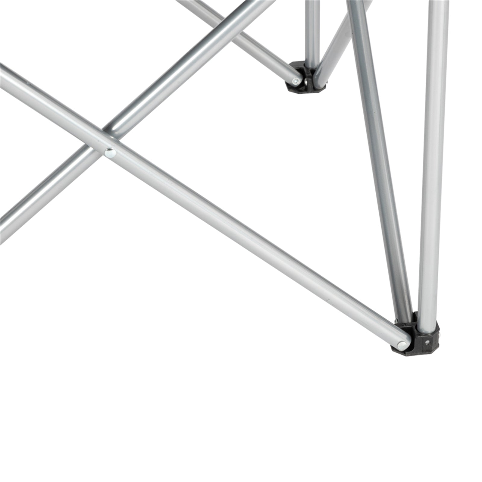 HKM-783123 Grey Iron Frame Camping Chair with Off-White Fabric