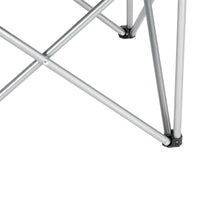 HKM-783123 Grey Iron Frame Camping Chair with Off-White Fabric