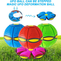 HKM-822803 Magic Flying Saucer Ball for Dogs - Stomp to Transform into Interactive Toy for Outdoor Play, Enhances Training and Activity