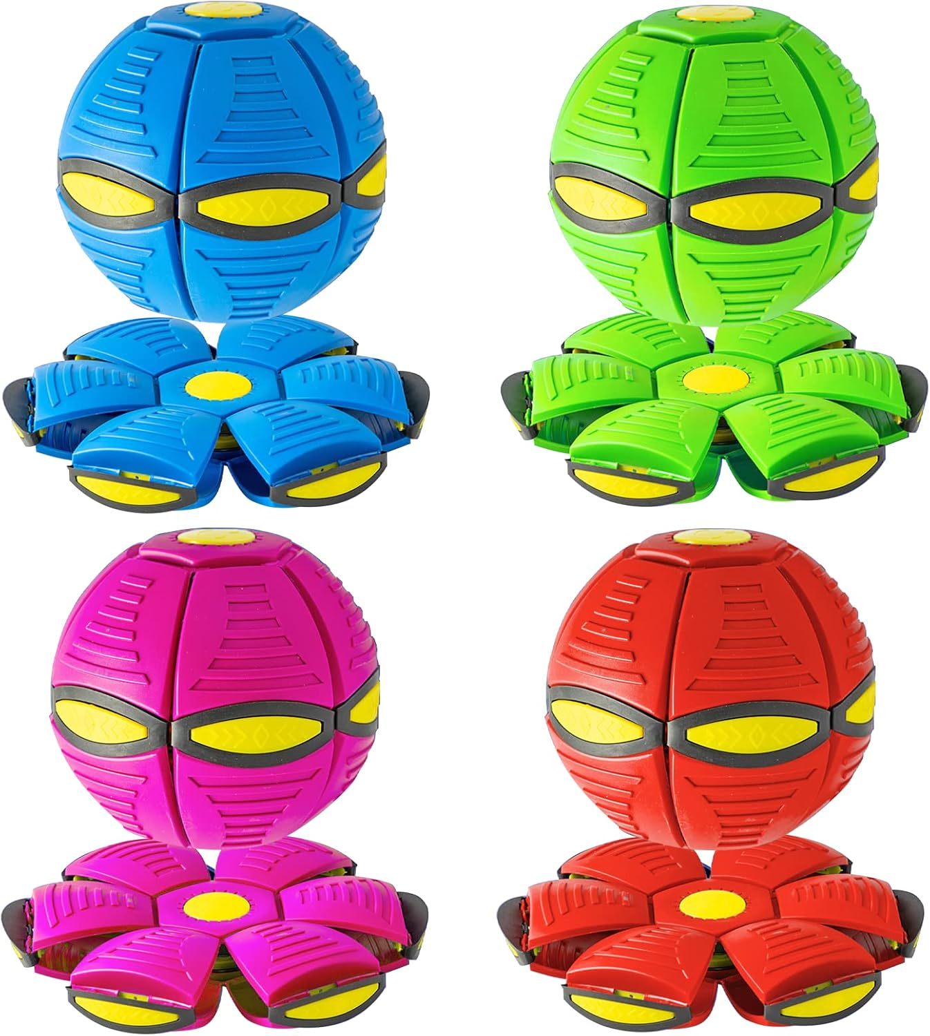 HKM-822803 Magic Flying Saucer Ball for Dogs - Stomp to Transform into Interactive Toy for Outdoor Play, Enhances Training and Activity