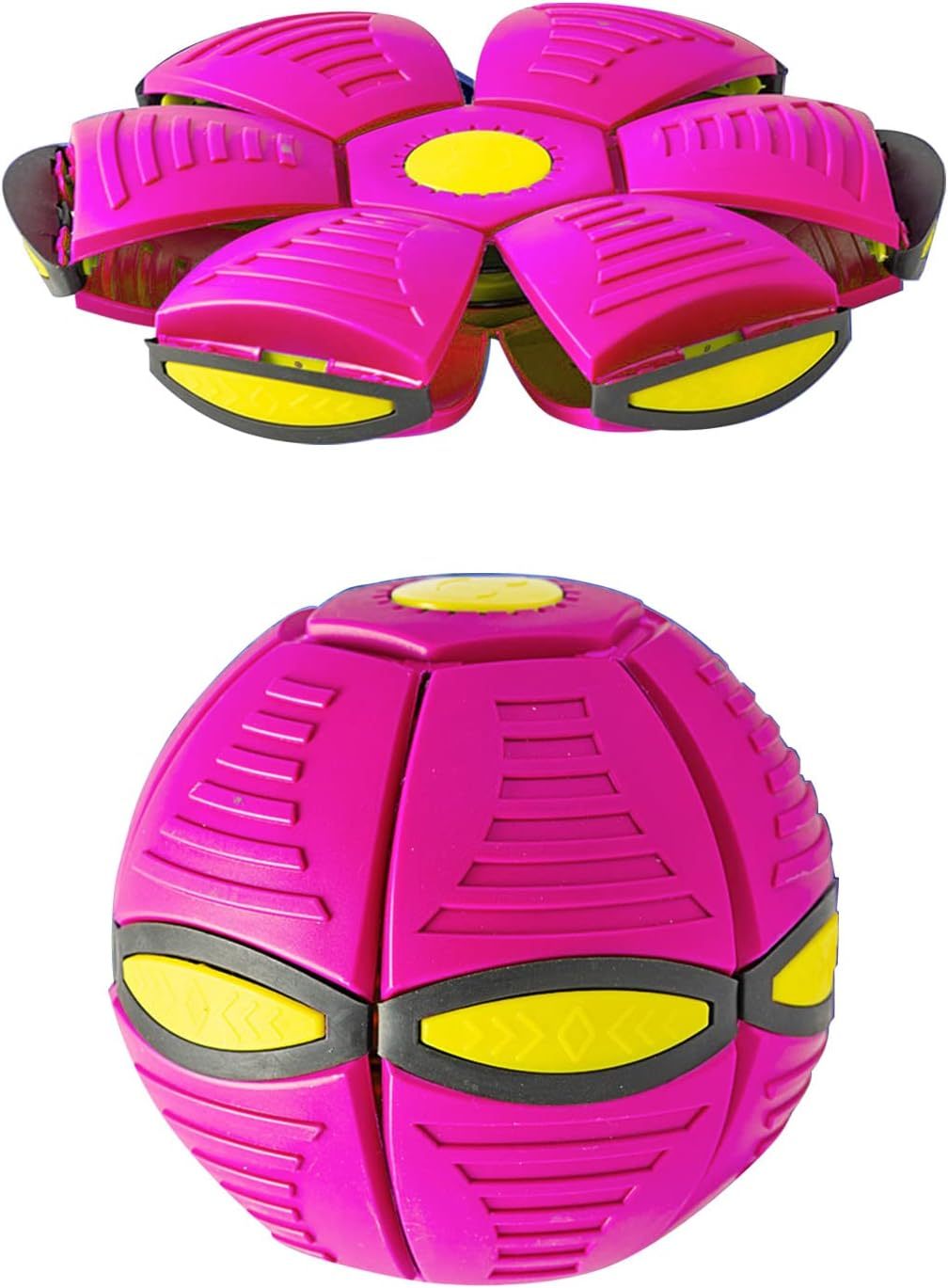 HKM-822803 Magic Flying Saucer Ball for Dogs - Stomp to Transform into Interactive Toy for Outdoor Play, Enhances Training and Activity