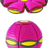 HKM-822803 Magic Flying Saucer Ball for Dogs - Stomp to Transform into Interactive Toy for Outdoor Play, Enhances Training and Activity
