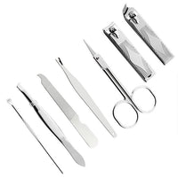 HKM-534931 7-Piece Stainless Steel Personal Care Nail Clipper Set with Carrying Pouch