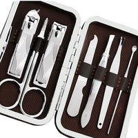 HKM-534931 7-Piece Stainless Steel Personal Care Nail Clipper Set with Carrying Pouch