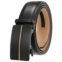 HKM-496787 Men's Leather Belt with Automatic Metal Buckle - Model LY36-22036-1