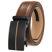 HKM-496787 Men's Leather Belt with Automatic Metal Buckle - Model LY36-22036-1