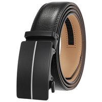 HKM-496787 Men's Leather Belt with Automatic Metal Buckle - Model LY36-22036-1