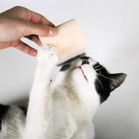 HKM-066387 Pet Hair Removal Comb - Stainless Steel and Wood Design, Available in Three Sizes
