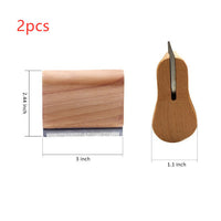 HKM-066387 Pet Hair Removal Comb - Stainless Steel and Wood Design, Available in Three Sizes