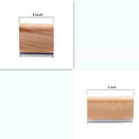 HKM-066387 Pet Hair Removal Comb - Stainless Steel and Wood Design, Available in Three Sizes