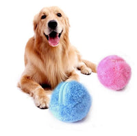 HKM-608915 Three-Color Sounding Anti-Bite Cat Toy Ball with Plush and Electronic Components - Magic Smart Ball, 13.5 cm Diameter