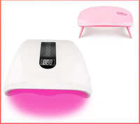 HKM-926995 Two-Handed LED Nail Phototherapy Light Therapy Machine - 96W with 48 Beads - Features 365 & 405 nm Wavelengths