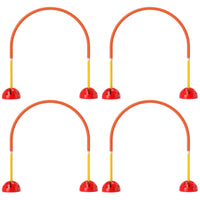 HKM-935763 4-Piece Adjustable Width Dog Agility Equipment Set with Carry Bag - Portable Training Course in Orange and Yellow