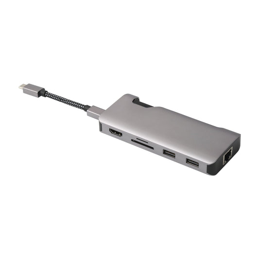 KTX-723667 7-in-1 USB-C Hub with 4K HDMI, Ethernet, USB 3.0, and Dual SD/TF Card Reader