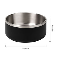 HKM-127571 Stainless Steel Dog Bowl with Non-Slip Base, 42oz Capacity, Dishwasher Safe and Easy to Clean