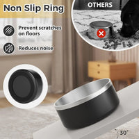 HKM-127571 Stainless Steel Dog Bowl with Non-Slip Base, 42oz Capacity, Dishwasher Safe and Easy to Clean