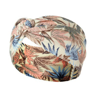 HKM-669395 Floral Plaid Women's Printed Knitted Wide-Brim Headband