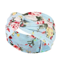 HKM-669395 Floral Plaid Women's Printed Knitted Wide-Brim Headband