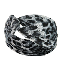 HKM-669395 Floral Plaid Women's Printed Knitted Wide-Brim Headband