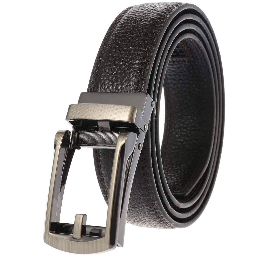 HKM-019923 Fashion Design Leather Automatic Buckle Belt with Adjustable Fit