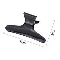 HKM-335955 Black Butterfly Hair Claw Clip - Durable Plastic for Secure Hair Hold - 8cm Length