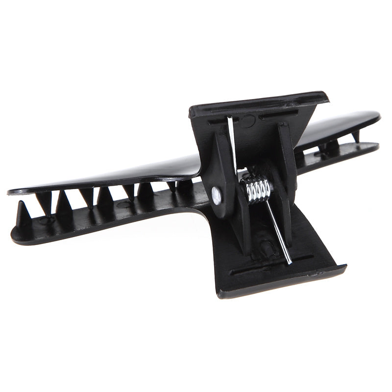 HKM-335955 Black Butterfly Hair Claw Clip - Durable Plastic for Secure Hair Hold - 8cm Length