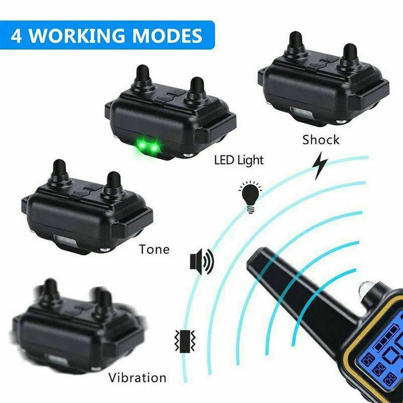 JMT-327754 Rechargeable Waterproof Remote Dog Training Collar with 3000 FT Range