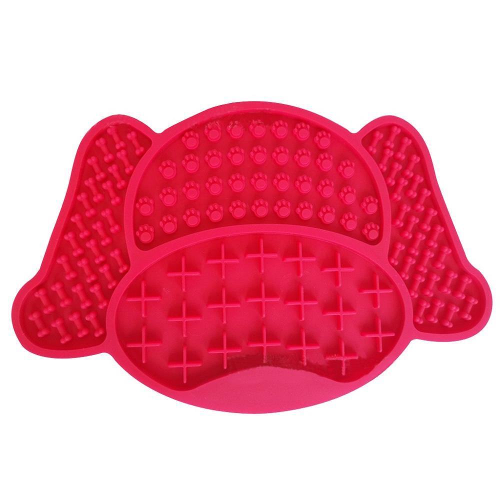 HKM-880083 Silicone Dog Footprint Shape Licking Pad - Food-Grade, BPA-Free, 180x180mm, Multiple Colors Available
