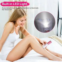 HKM-235987 Cordless Women's Epilator with LED Light and 9 Tweezers for Body and Facial Hair Removal