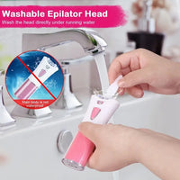 HKM-235987 Cordless Women's Epilator with LED Light and 9 Tweezers for Body and Facial Hair Removal