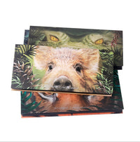 HKM-031635 Explorer Eyeshadow Palette - 12 Color Animal-Themed Shades: Piglet, Tiger, Crocodile, Ice Wolf