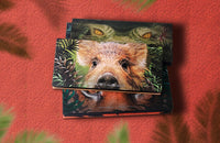 HKM-031635 Explorer Eyeshadow Palette - 12 Color Animal-Themed Shades: Piglet, Tiger, Crocodile, Ice Wolf