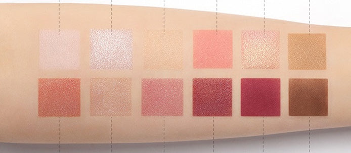 HKM-031635 Explorer Eyeshadow Palette - 12 Color Animal-Themed Shades: Piglet, Tiger, Crocodile, Ice Wolf